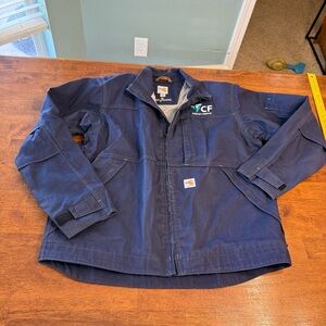 Carhartt Men's FR Full Swing Quick Duck Jacket Navy Blue CAT 2 Size Large